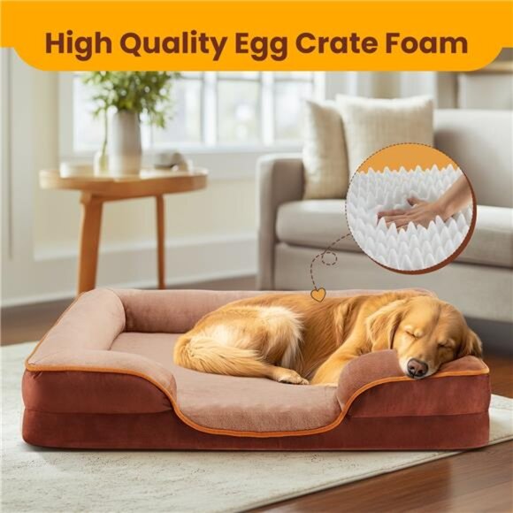 Orthopedic Dog Bed, Comfortable Pet Sofa, Supportive Foam Pet Sofa 28"x23"in - Picture 2 of 6